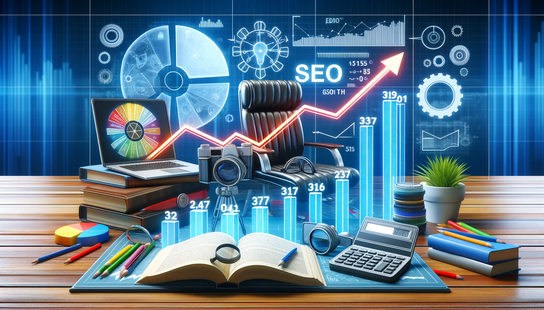 A graphical representation of SEO metrics improving with the inclusion of video content in digital marketing